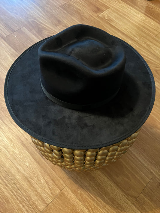 Black Wide Brim Hat